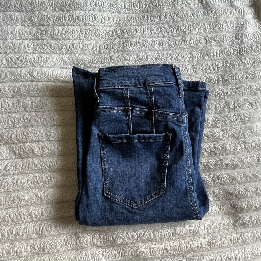 Fashion Nova Dark- Blue High Waisted Jeans